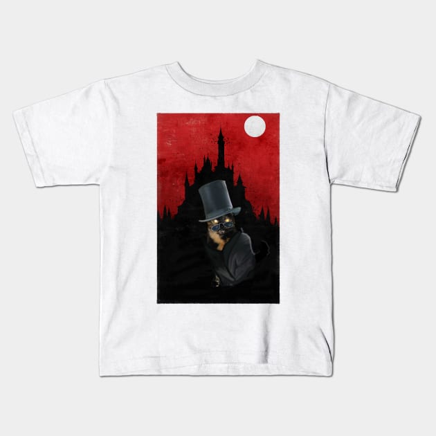 Vampire Cat Kids T-Shirt by TenomonMalke